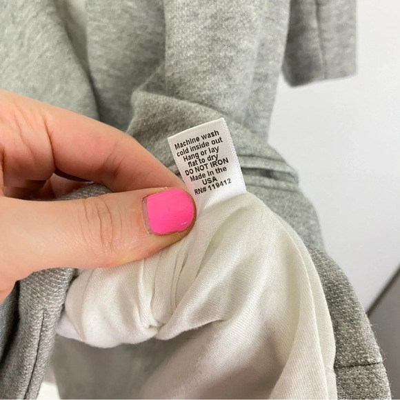 Monrow Knit Blazer Jacket Double Breasted Womens XS Heathered Grey Sweatshirt - Picture 7 of 12